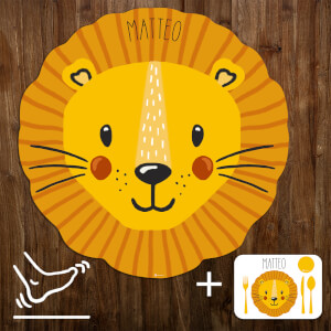 INSPIO kerek játszószőnyeg - Sárga oroszlán 