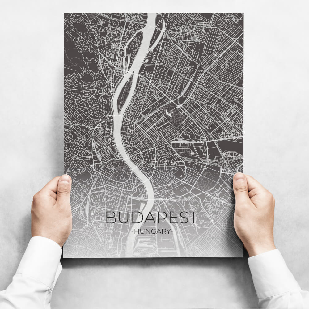 Fali dekoráció - Map Of Budapest | INSPIO